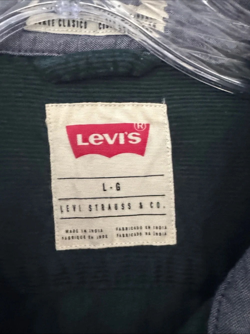 Levis corduroy button